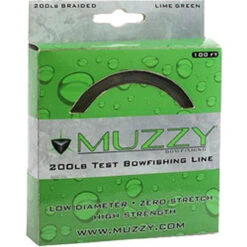 Braided Lime Green 200# Bowfishing Line By Muzzy