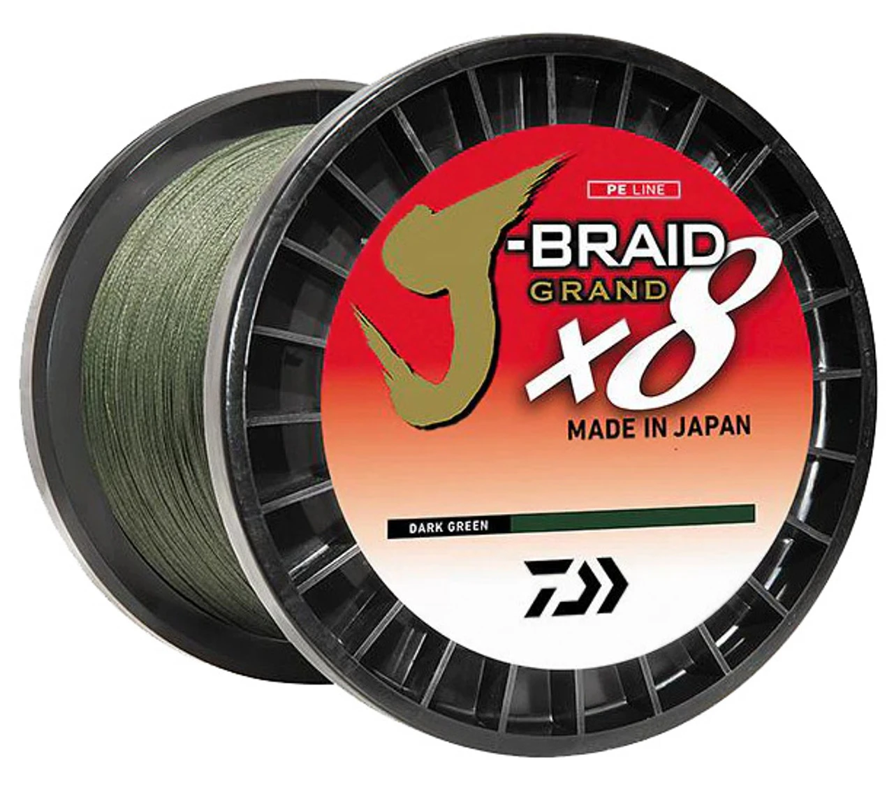 J-Braid X8 Grand Dark Green 3000 Yd Bulk Spools By Daiwa 3 J-Braid X8 Grand Dark Green 3000 Yd Bulk Spools By Daiwa