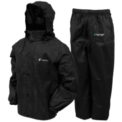 Men's Classic All-Sport Black Waterproof Rain Suit By Frogg Toggs