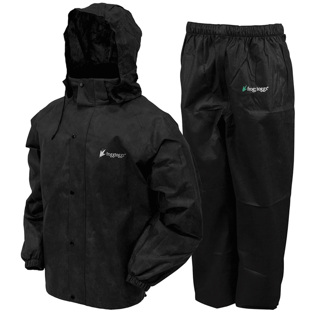 Men's Classic All-Sport Black Waterproof Rain Suit By Frogg Toggs 2 Men's Classic All-Sport Black Waterproof Rain Suit By Frogg Toggs