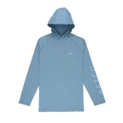Samurai Sun Protection Space Blue Hoodie Shirt By AFTCO