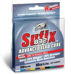 832 Advanced Lead Core 18 Lb 100 Yd Spool By Sufix
